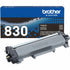 Brother TN830 black toner cartridge with retail packaging showing 1200 page yield-alternate-image1