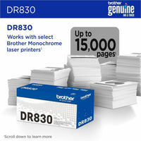 Brother DR830 drum unit product box with stack of printed pages-alternate-image5