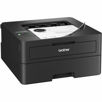 Brother HL-L2460DW monochrome laser printer shown from front right angle with paper output tray-alternate-image1