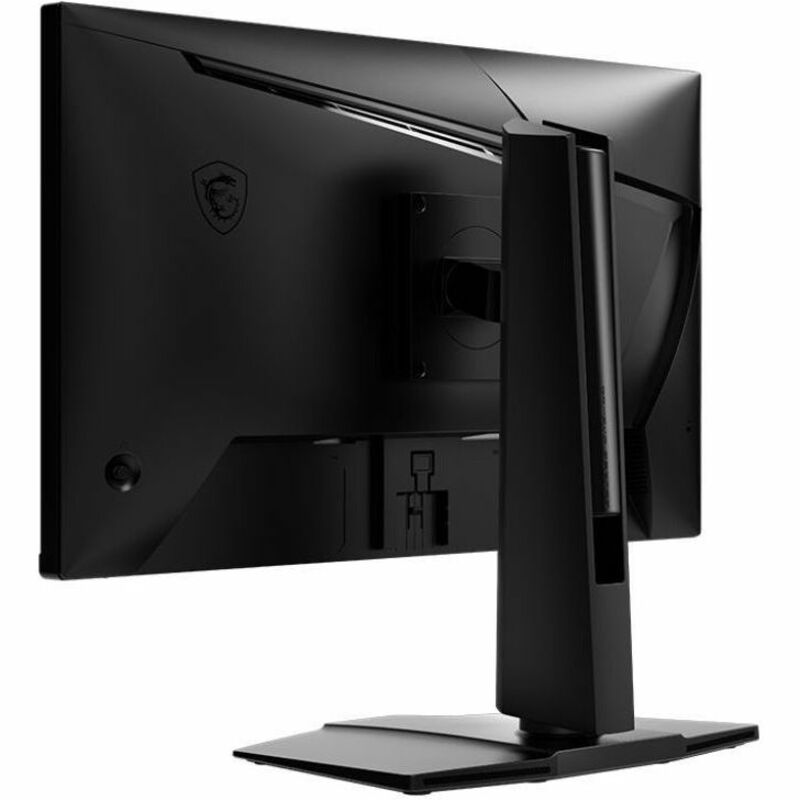 Rear view of MSI G255PF E2 gaming monitor showing adjustable stand and connectivity ports