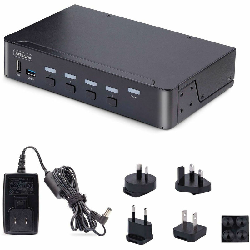 StarTech.com KVM switch with included power adapters and accessories