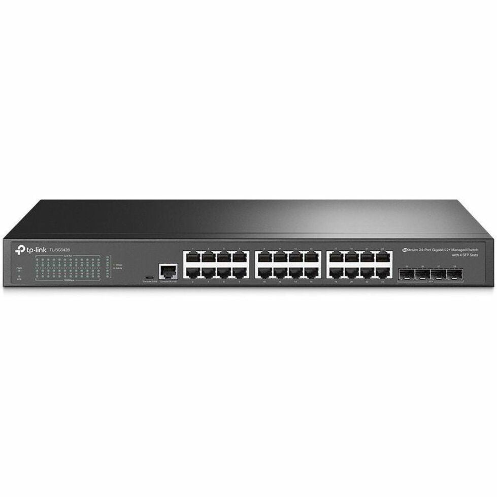 TP-Link Omada SG3428 L2+ Managed Ethernet Switch, 24-Port Gigabit Network, 4 SFP Slots, Fanless Design, Zero-Touch Provisioning, Cloud Access, SDN Support (1 Year Warranty)