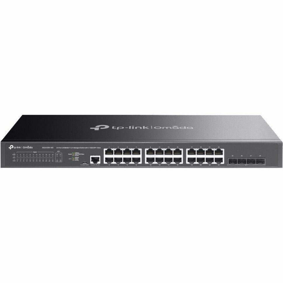 TP-Link Omada SG3428X-M2 Managed Ethernet Switch, 24x 2.5GbE RJ45 Ports, 4x 10G SFP+ Slots, Zero-Touch Provisioning, Centralized Management, Layer 2, RoHS Compliant - SG3428X-M2 (1 Year Warranty)