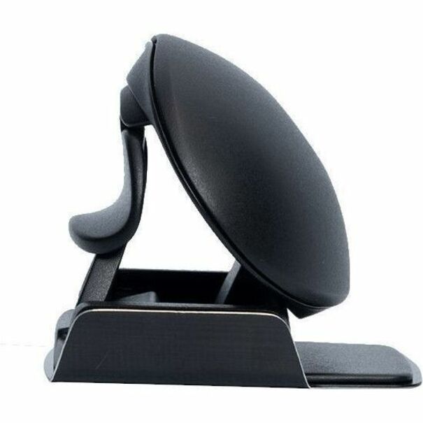 Profile view of R-Go Twister mouse emphasizing its ergonomic angle and base design