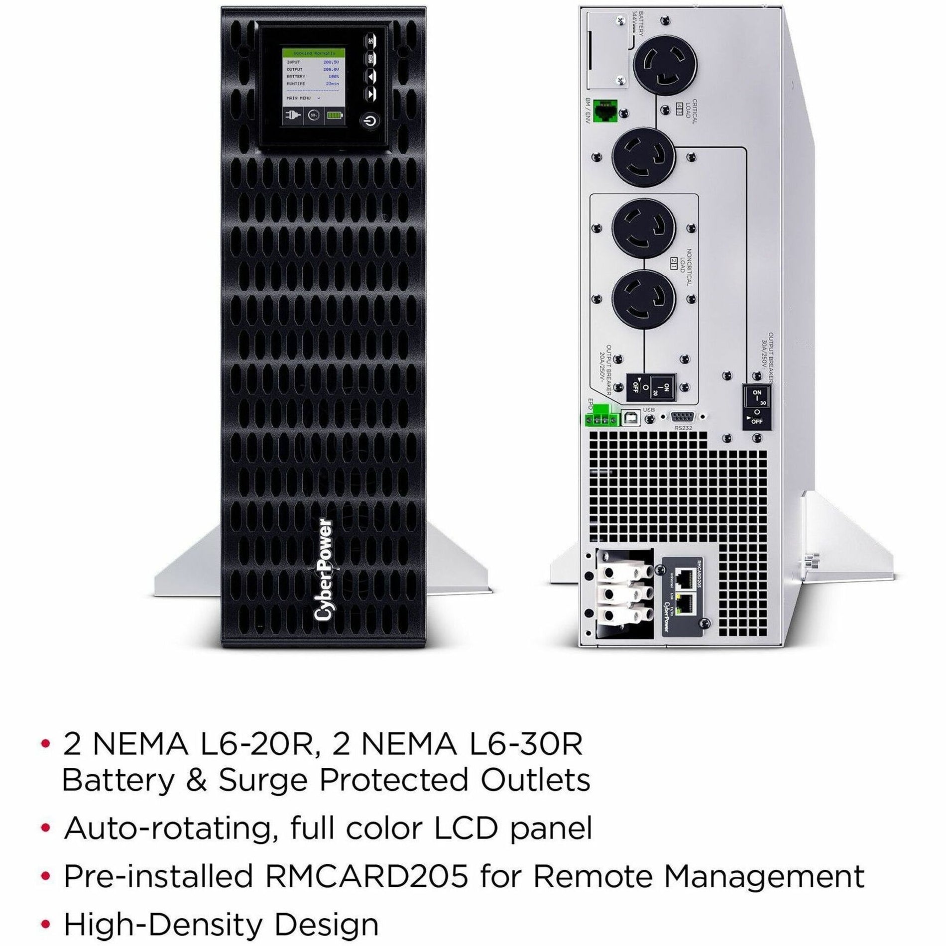 赛博电源 智能应用 在线 OL6KRTHDL 6000VA 机架/塔式 不间断电源