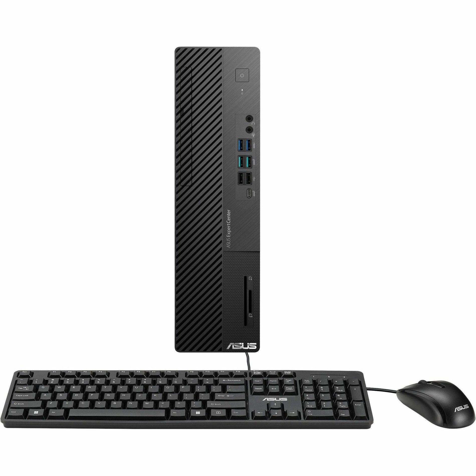 ASUS ExpertCenter D700SE with keyboard and mouse showing professional input device design-alternate-image8