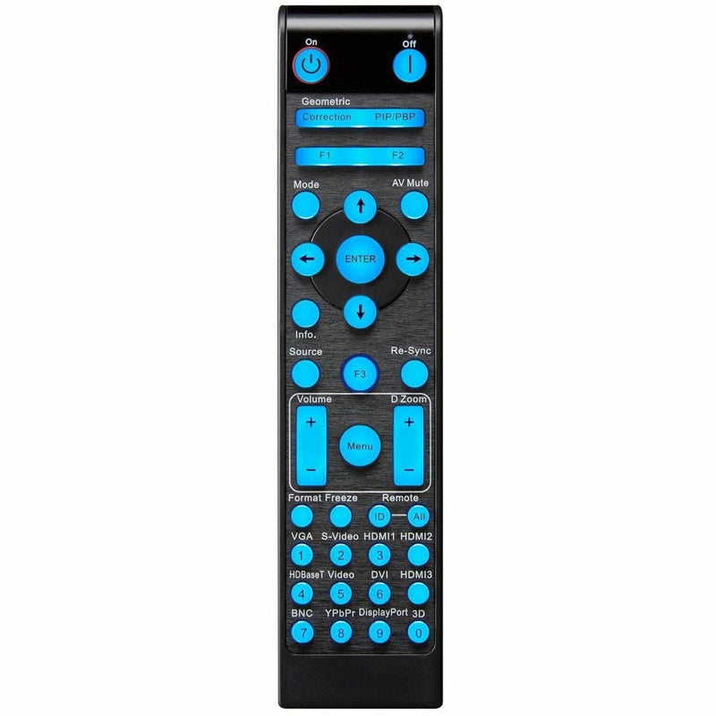 Remote control unit for Optoma ZU707T with backlit buttons and comprehensive control options