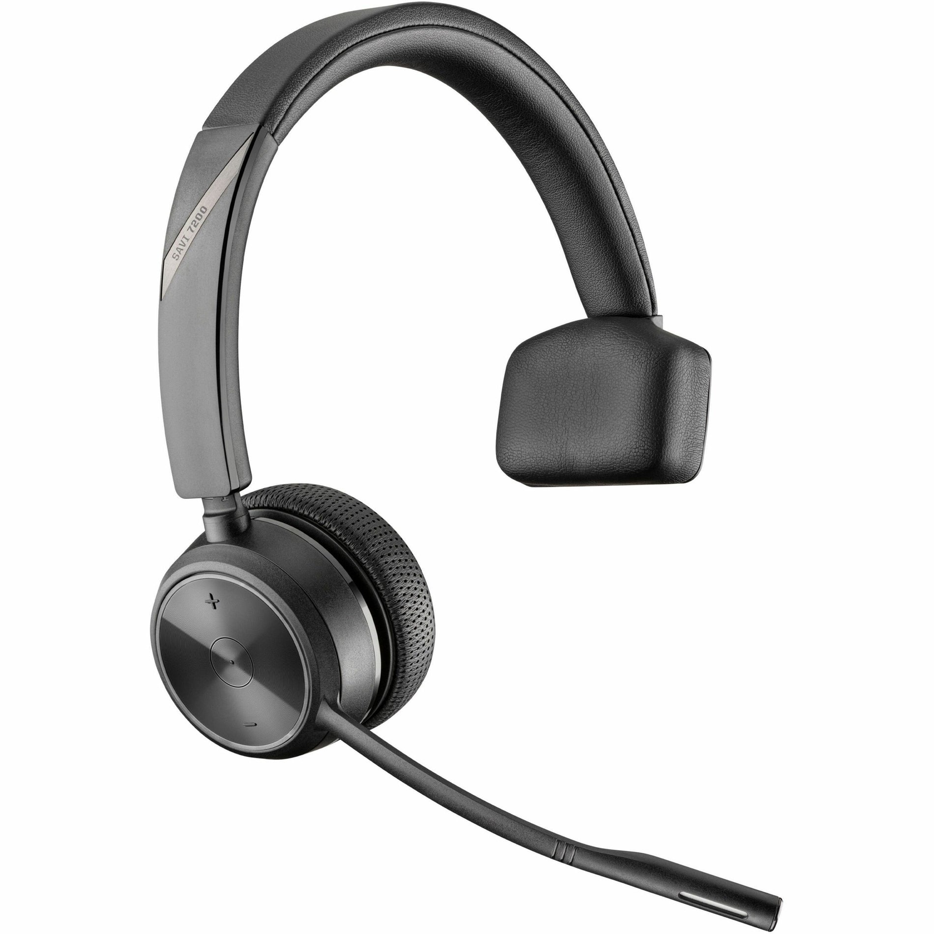 Poly Savi 7210 Office Single-Ear Wireless Headset with adjustable headband, synthetic leather ear cushion, and boom microphone-alternate-image1