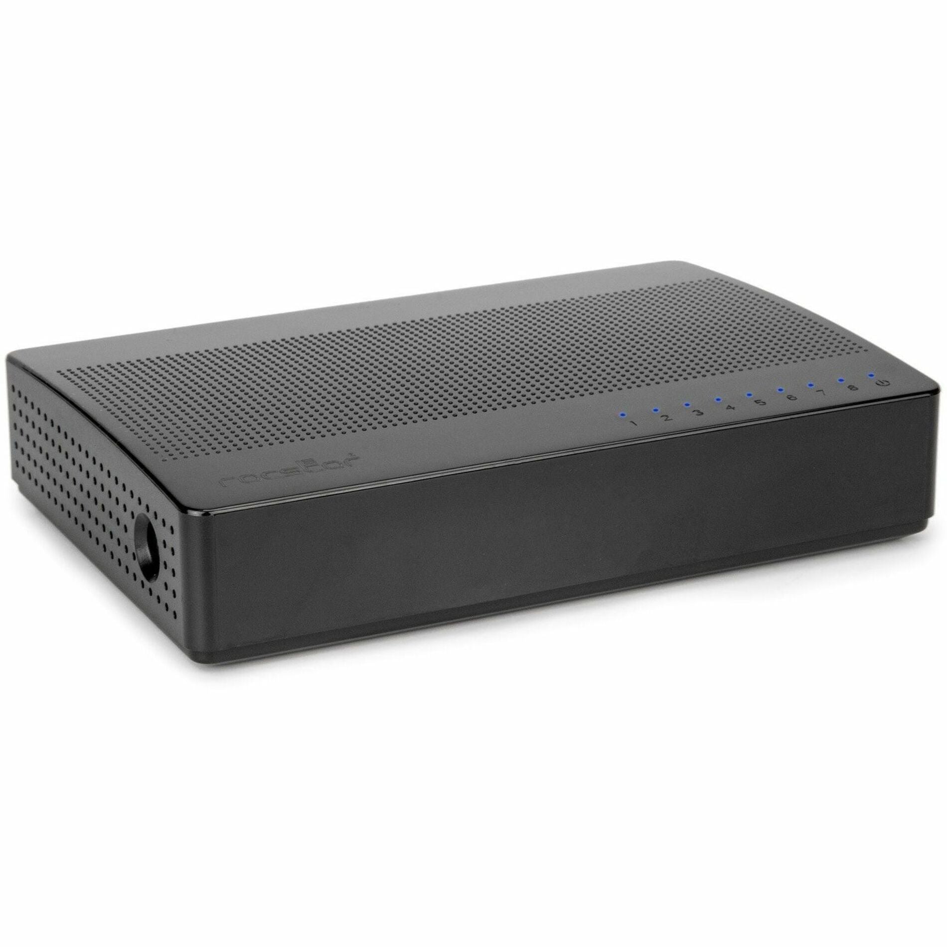 Rocstor JetConnect JC08 8-Port Gigabit Desktop / Wall mount Unmanaged Network Switch (Y10S002-B1)