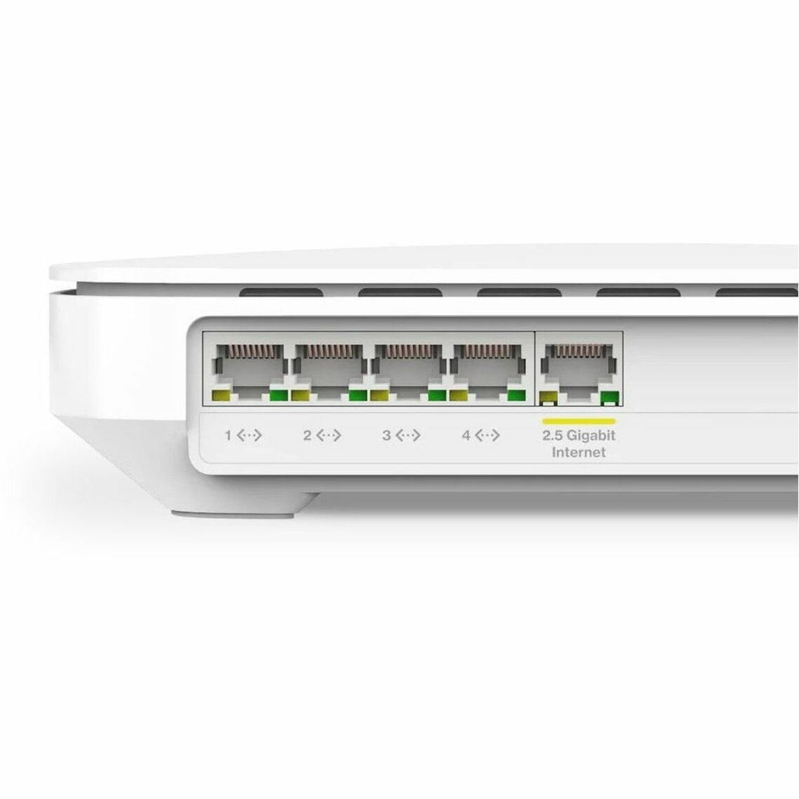 Close-up of Linksys Velop Micro router ports showing 2.5 Gigabit and standard ethernet connections-alternate-image4