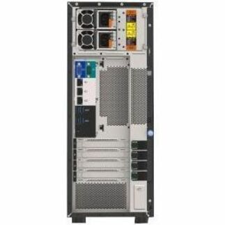 Rear view of Lenovo ThinkSystem ST250 V2 server showing internal components and connectivity ports-alternate-image4