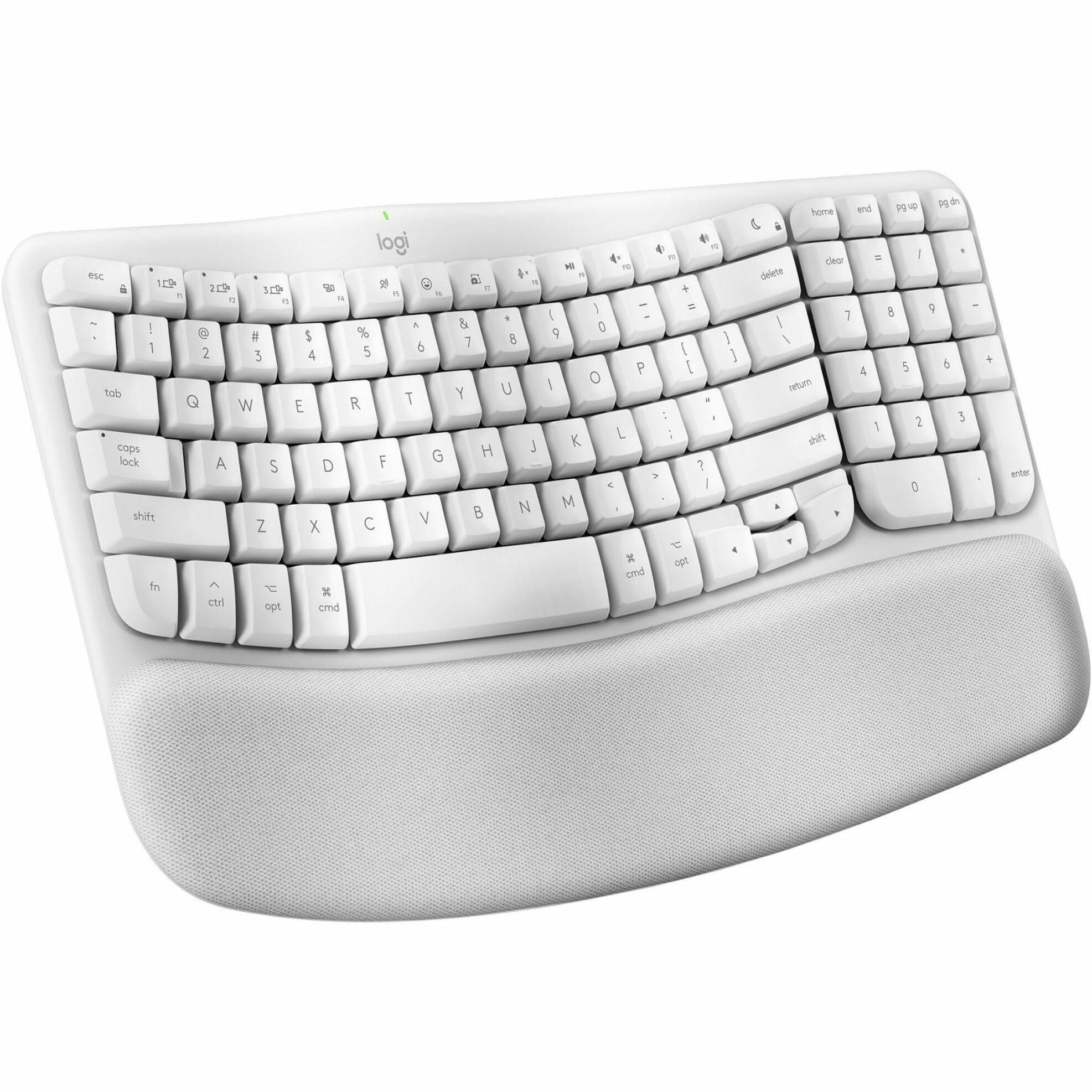 Logitech Wave Keys สำหรับ Mac (คีย์บอร์ดไร้สาย) - สีขาวนวล