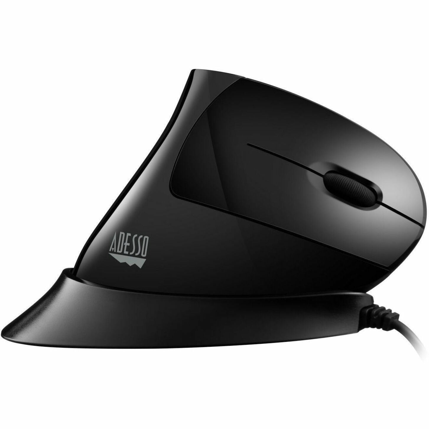 Side profile of Adesso iMouse V3 showing ergonomic contours and button placement-alternate-image6