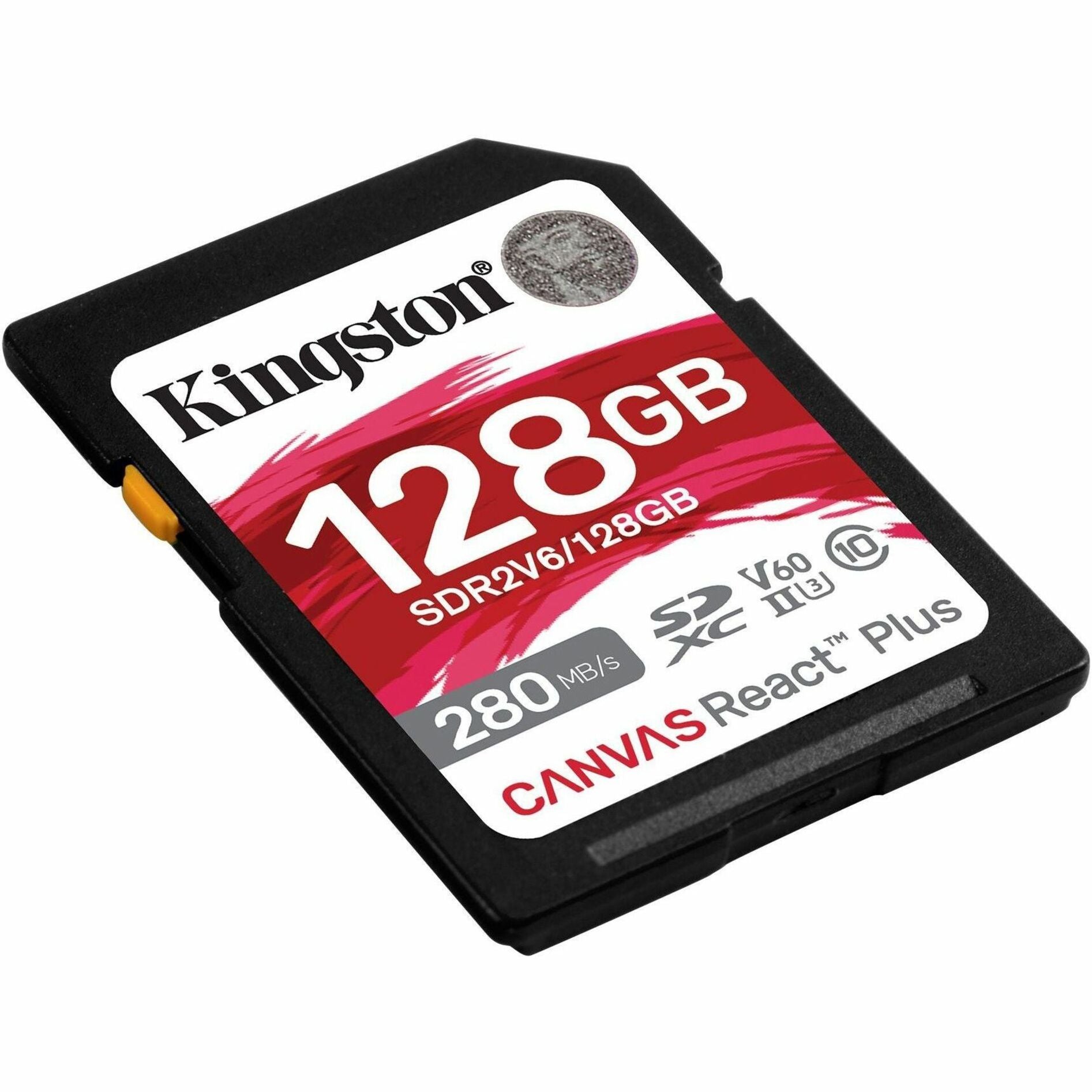 キングストン 128GB キャンバスリアクトプラス SDXC UHS-II 280R/100W U3 V60 フルHD/4K (SDR2V6/128GB)