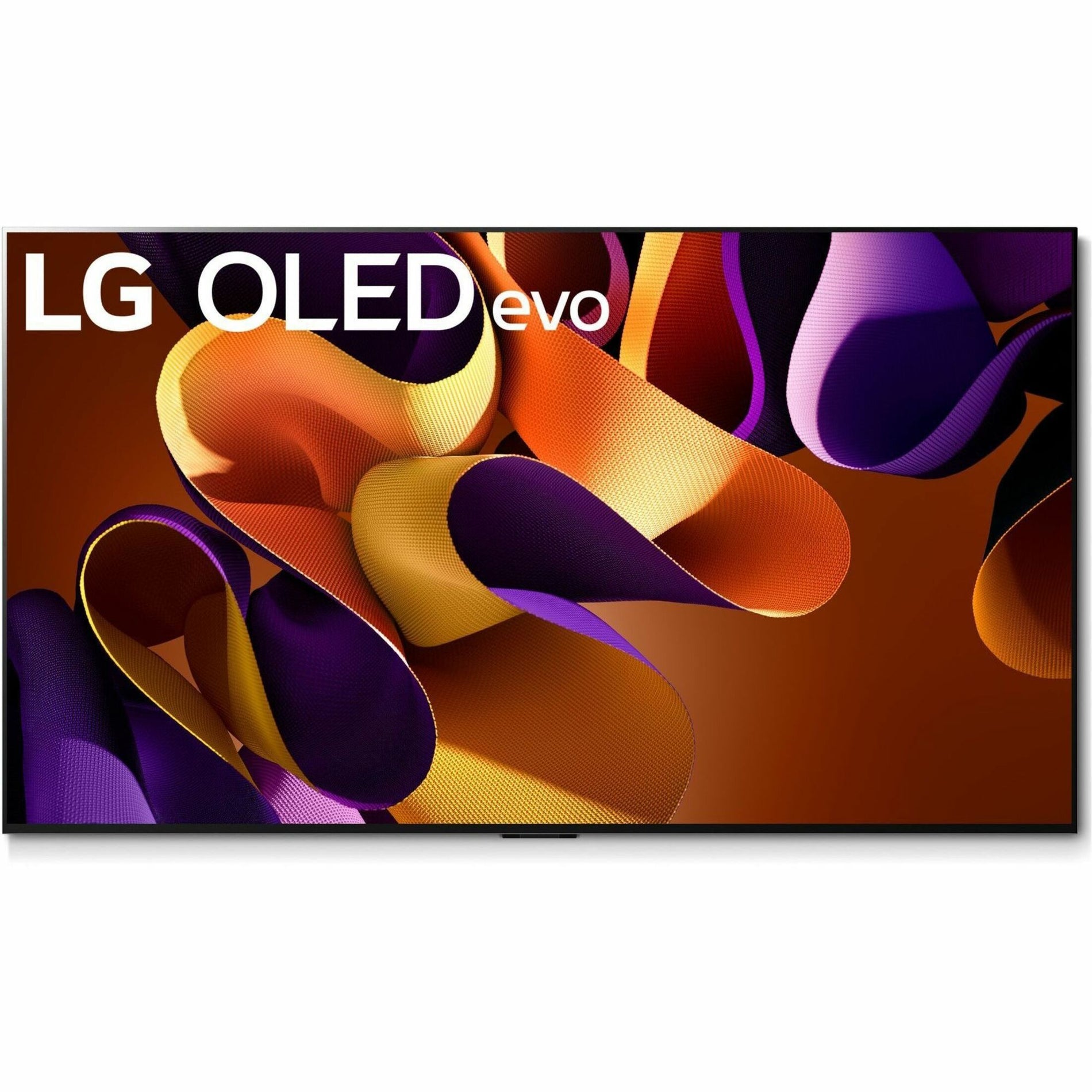 Front view of LG OLED evo G4 TV showing slim profile and modern design elements-alternate-image2