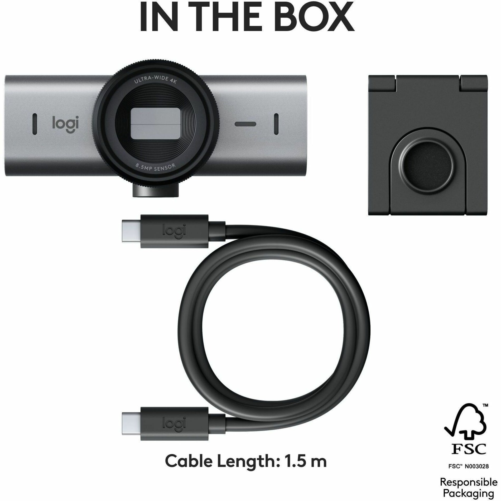 كاميرا ويب لوجيتك بريب 705 - 8.5 ميجابكسل - USB نوع C (960-001529)