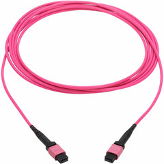 Tripp Lite by Eaton OM4 Fiber Optic Network Cable, 100Gb Multi-mode MTP/MPO, 12-Fiber Duplex, OFNP Plenum, TAA Compliant, Magenta - N845B-05M-12MTA (Lifetime Warranty)