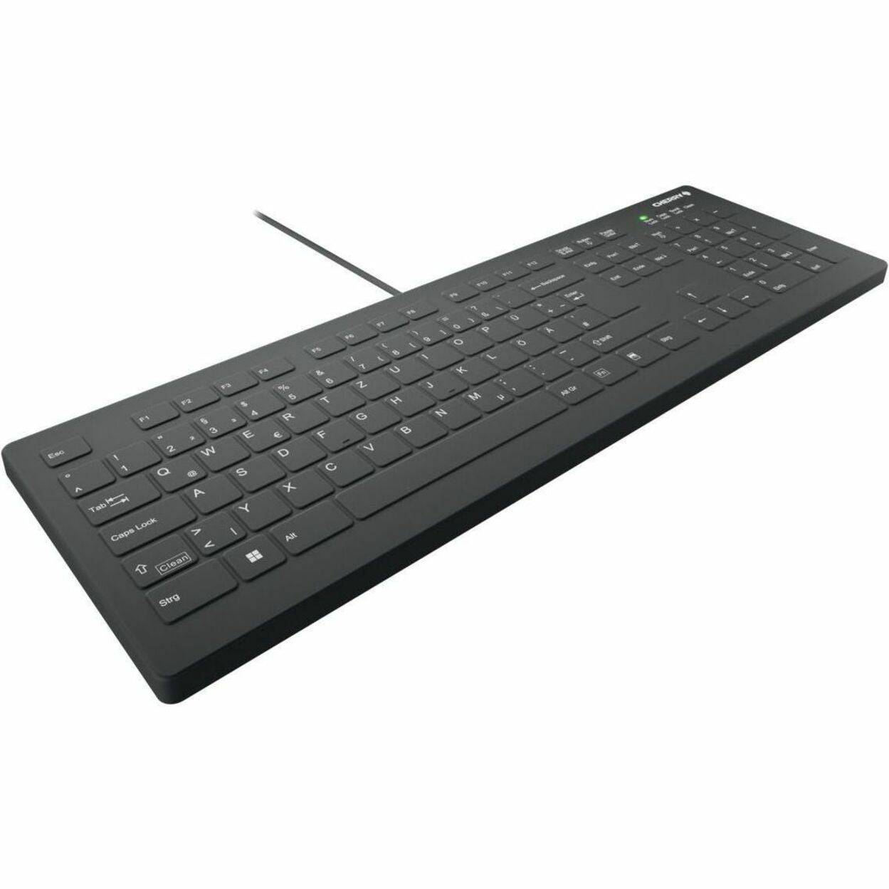 Active Key CHERRY AK-C8112 Medical Grade Keyboard, Waterproof, Disinfectable, Full-size 105 Keys, USB, Removable Silicone Cover, IP68 Protection, Ergonomic Design, Black - AK-C8112-US-B/US (2 Year Warranty)