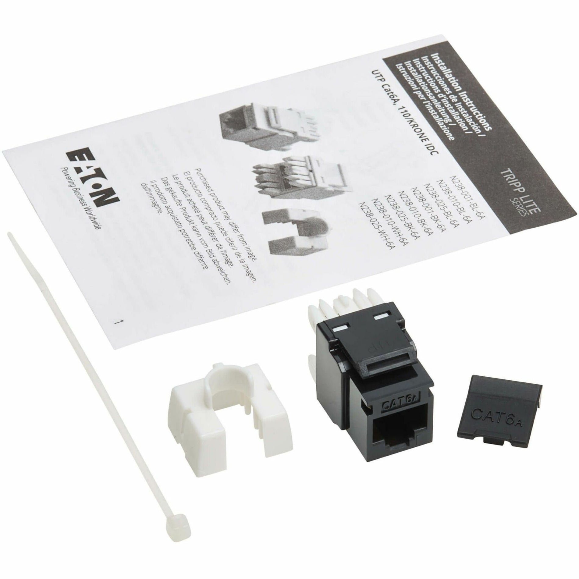 Complete CAT6A keystone jack installation kit with manual and components-alternate-image6