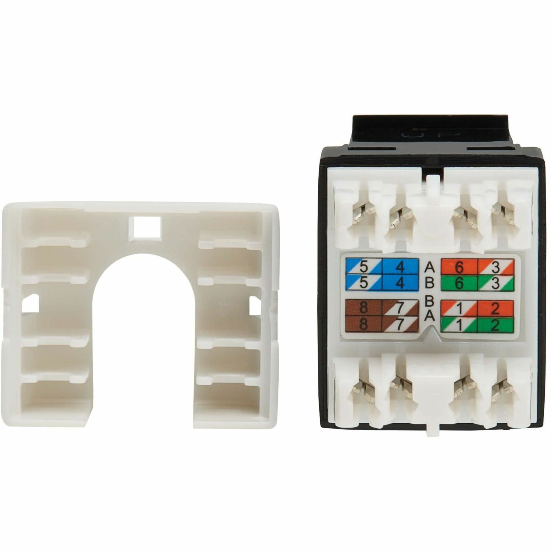 CAT6A keystone jack showing color-coded wiring diagram and termination guide-alternate-image4