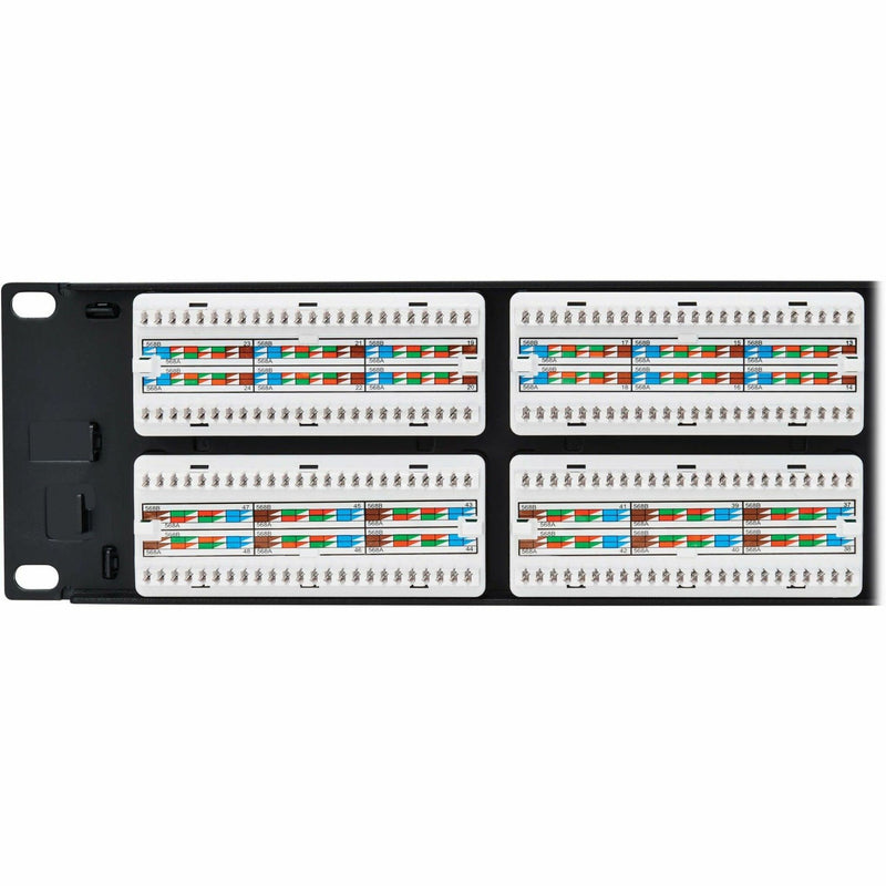 Close-up of wiring scheme and termination blocks