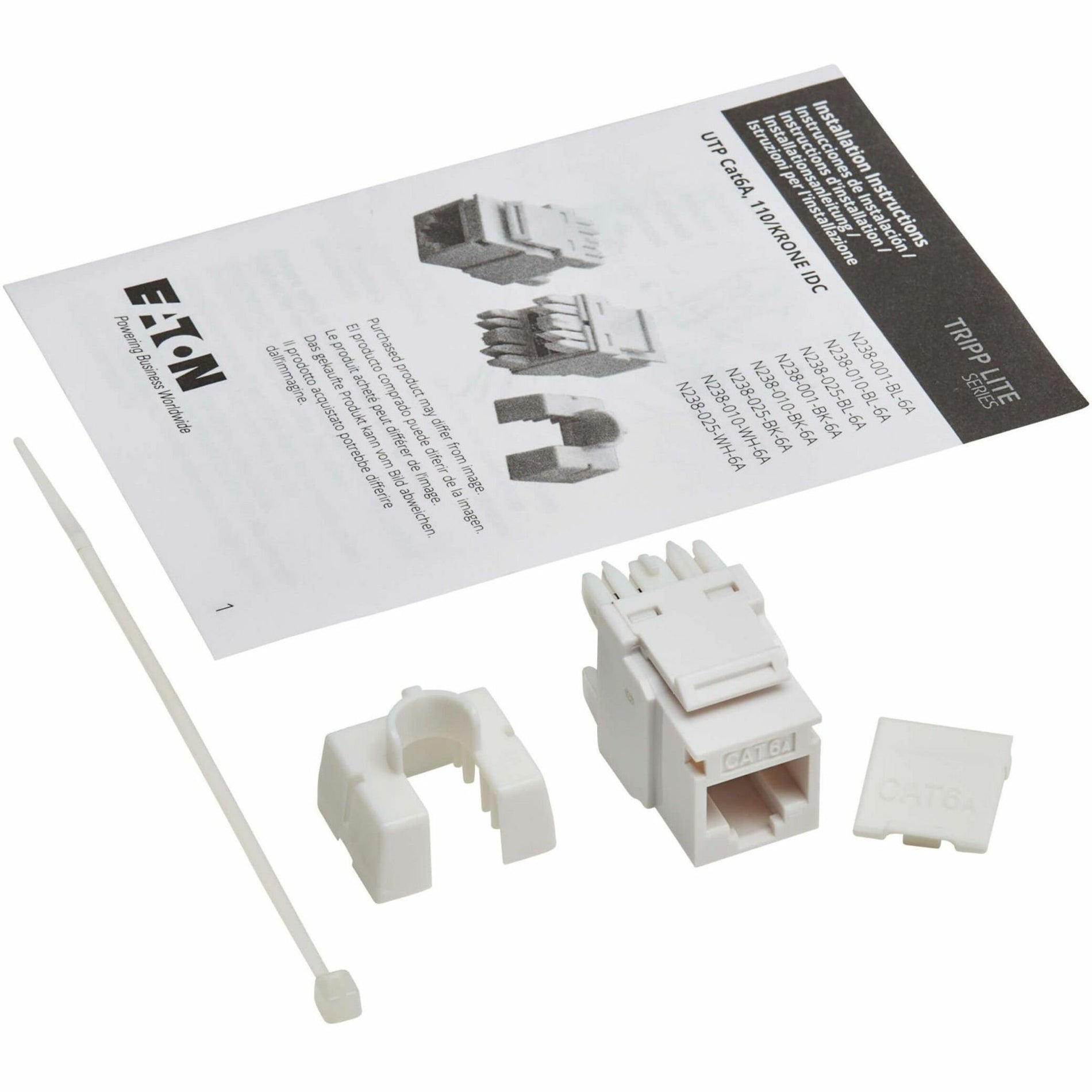 CAT6A keystone jack installation kit with instructions and components-alternate-image6