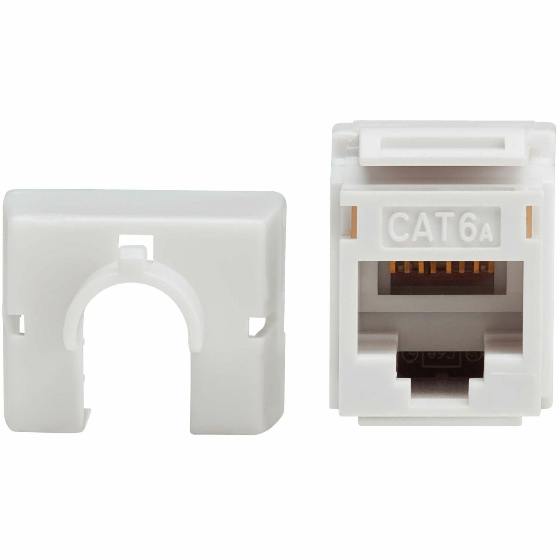 Close-up view of CAT6A keystone jack contact points and RJ-45 port-alternate-image3