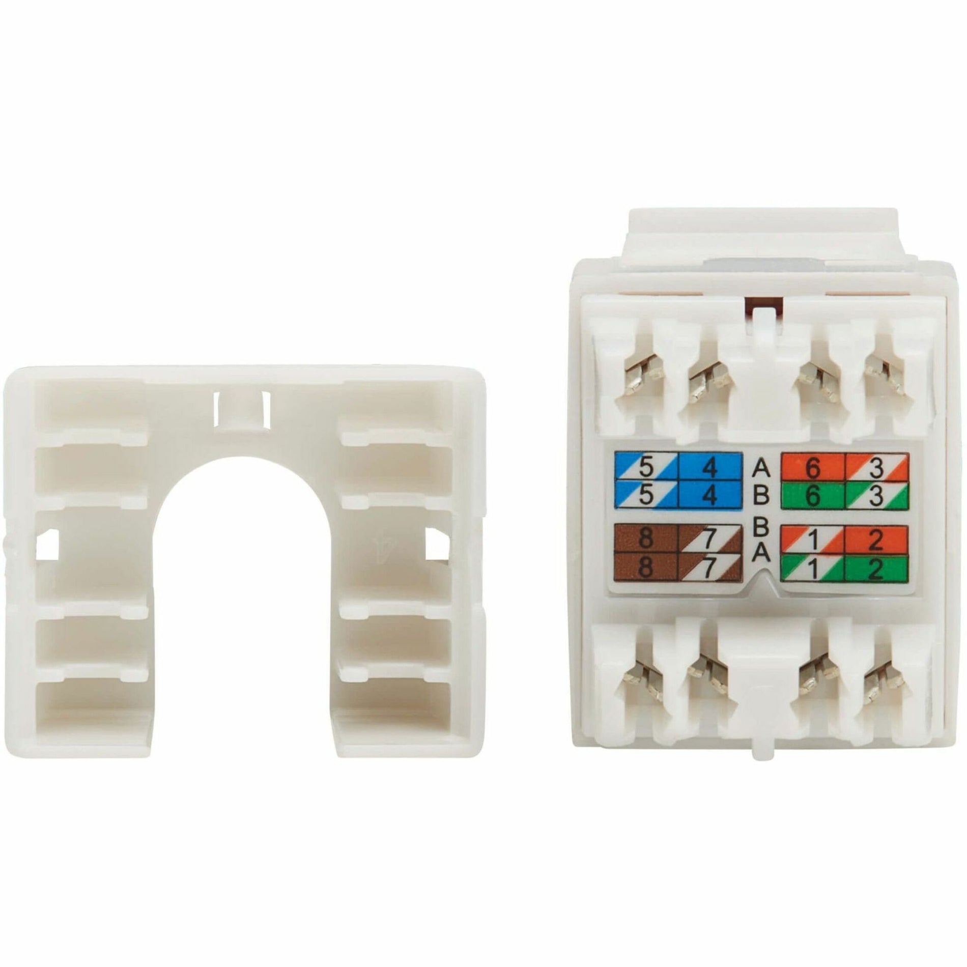 Internal view of CAT6A keystone jack showing color-coded wiring diagram-alternate-image4