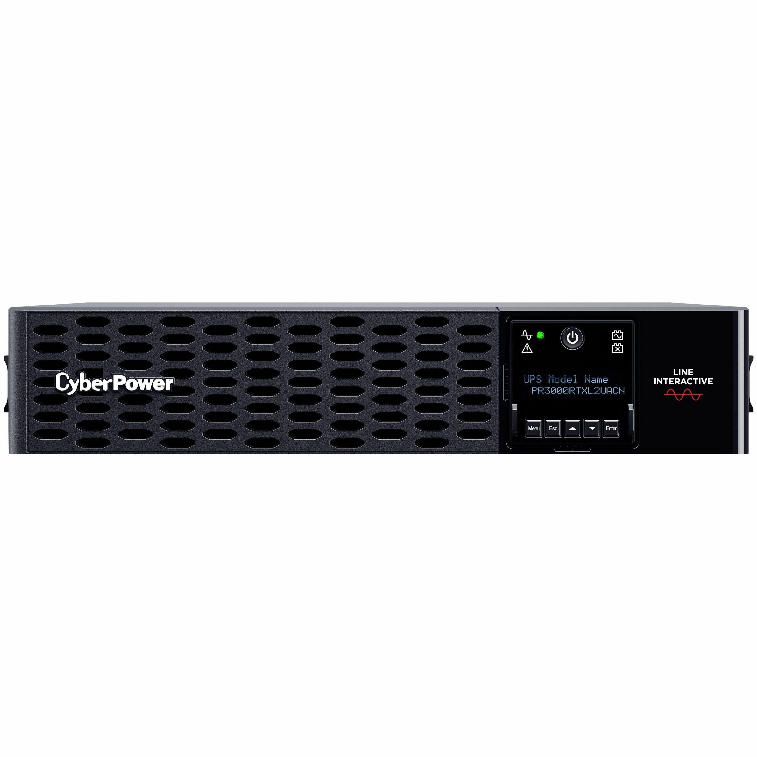 CyberPower Slimme App Sinusgolf PR3000RTXL2UACN 3000VA Rack/Toren UPS