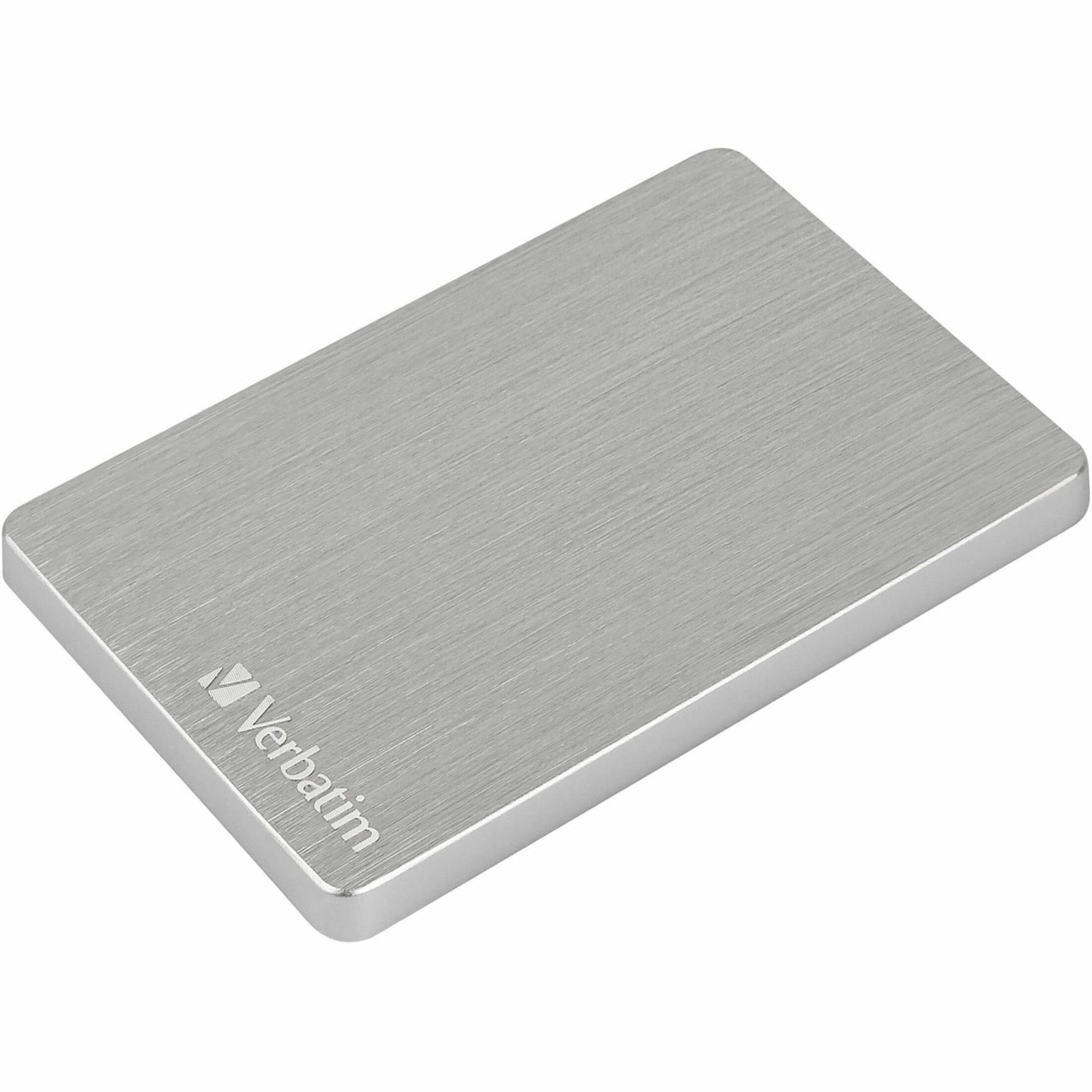 Verbatim 1TB Store 'n' Go ALU Slim Tragbare Festplatte - Silber (53663)