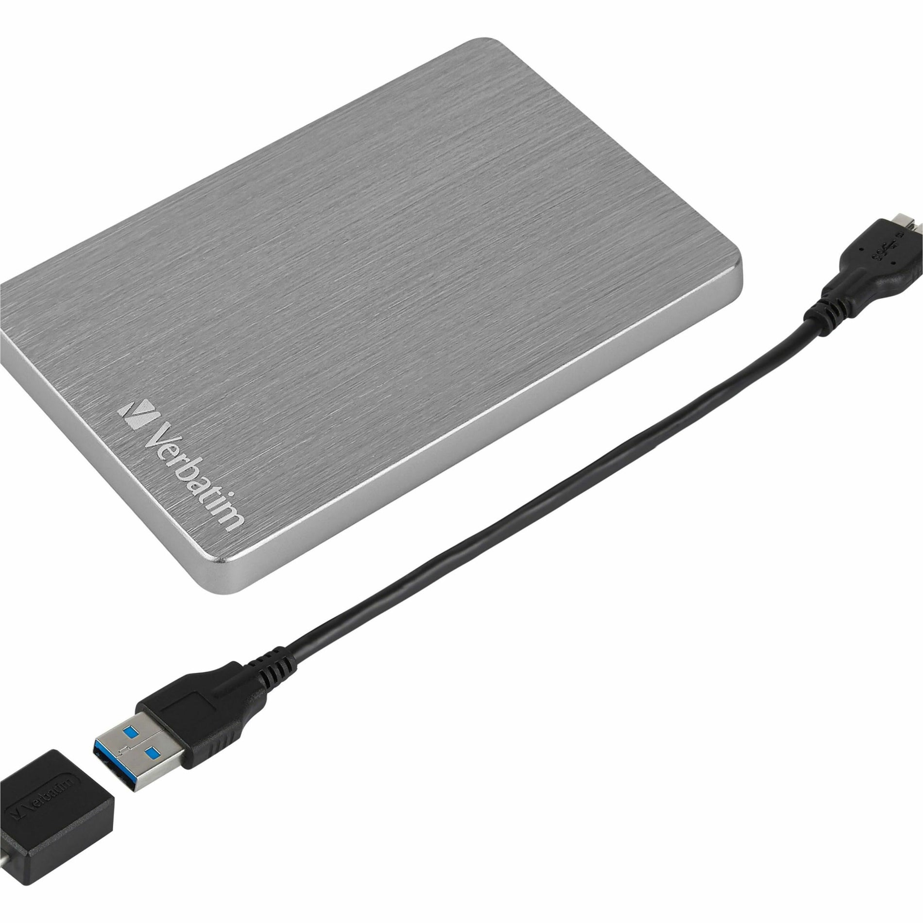 Verbatim 1TB Store 'n' Go ALU Slim Tragbare Festplatte - Silber (53663)