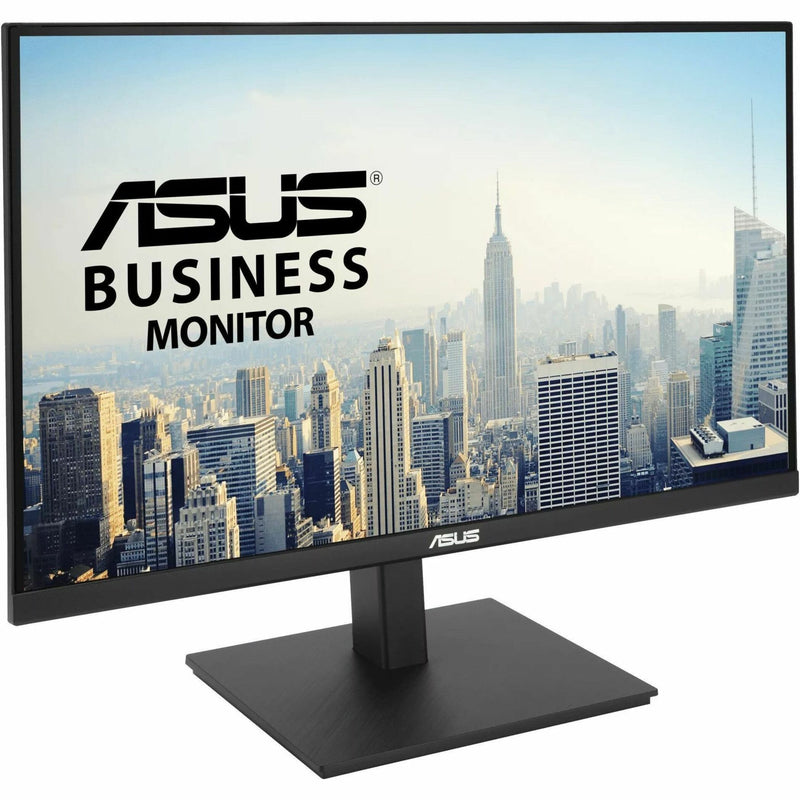 Side angle view of ASUS VA27UQSB monitor emphasizing slim profile