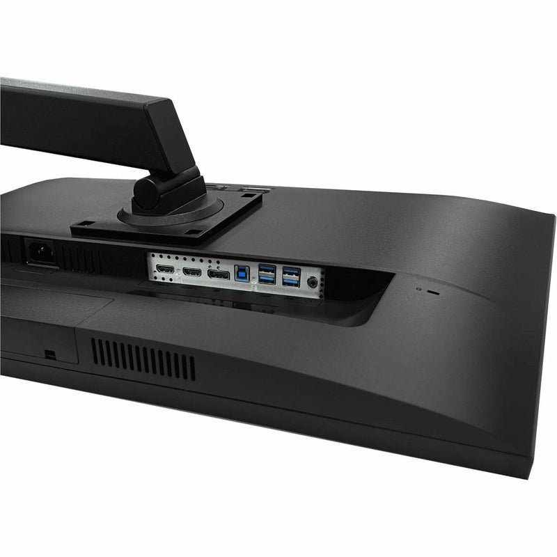 Close-up of ASUS VA27UQSB monitor ports and connections