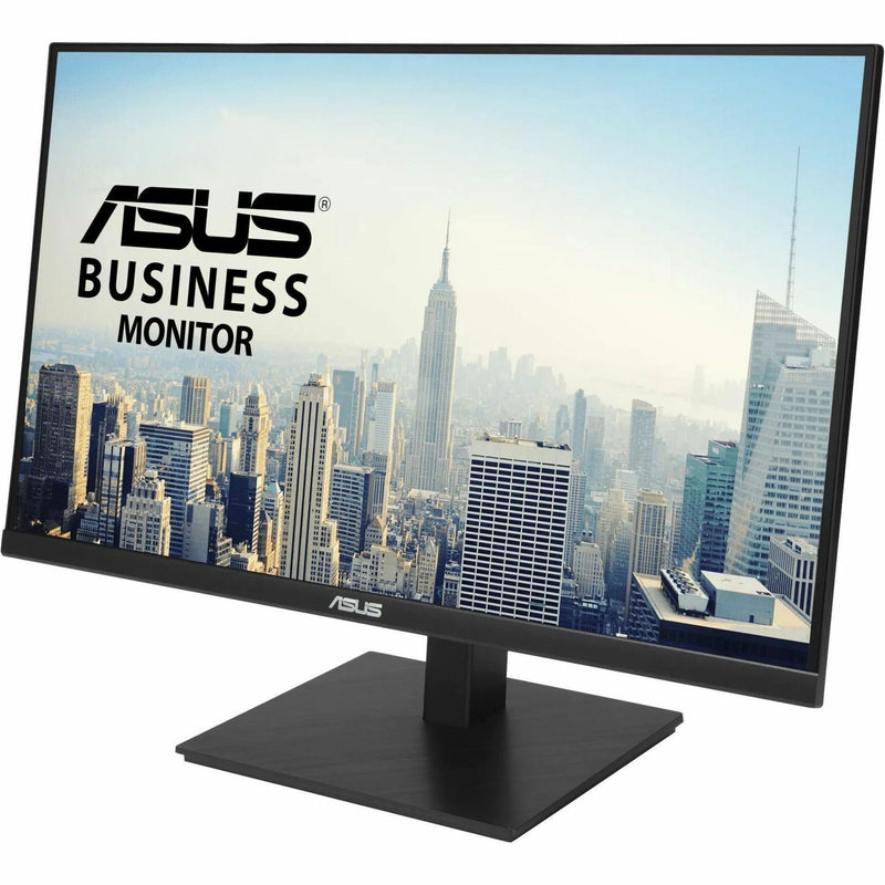 Front view of ASUS VA27UQSB Business Monitor displaying New York City skyline