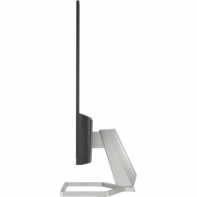 Side profile view of HP 524sf monitor showing slim design and cable management system