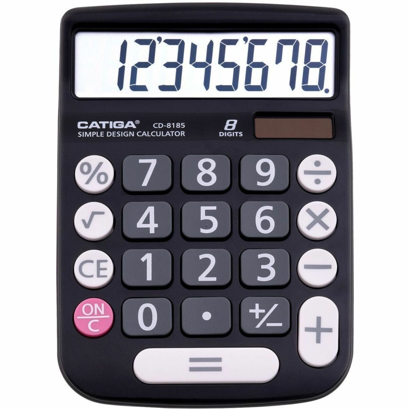 Adesso 8 Digits Basic Calculator (Black) (CD-8185B)