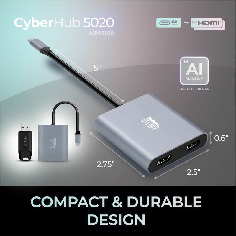 Dimensional specifications of Adesso adapter