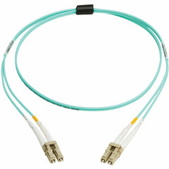 Tripp Lite by Eaton OM4 Fiber Optic Network Cable, Duplex LC Male/Male, 50/125 Multimode, 400Gbit/s, LSZH Patch Cable, TAA Compliant, 3.28ft Aqua - N820-01M-OM4TAA (Lifetime Warranty)