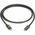 Black USB4 cable with USB-C connectors showing full length view against white background-alternate-image1