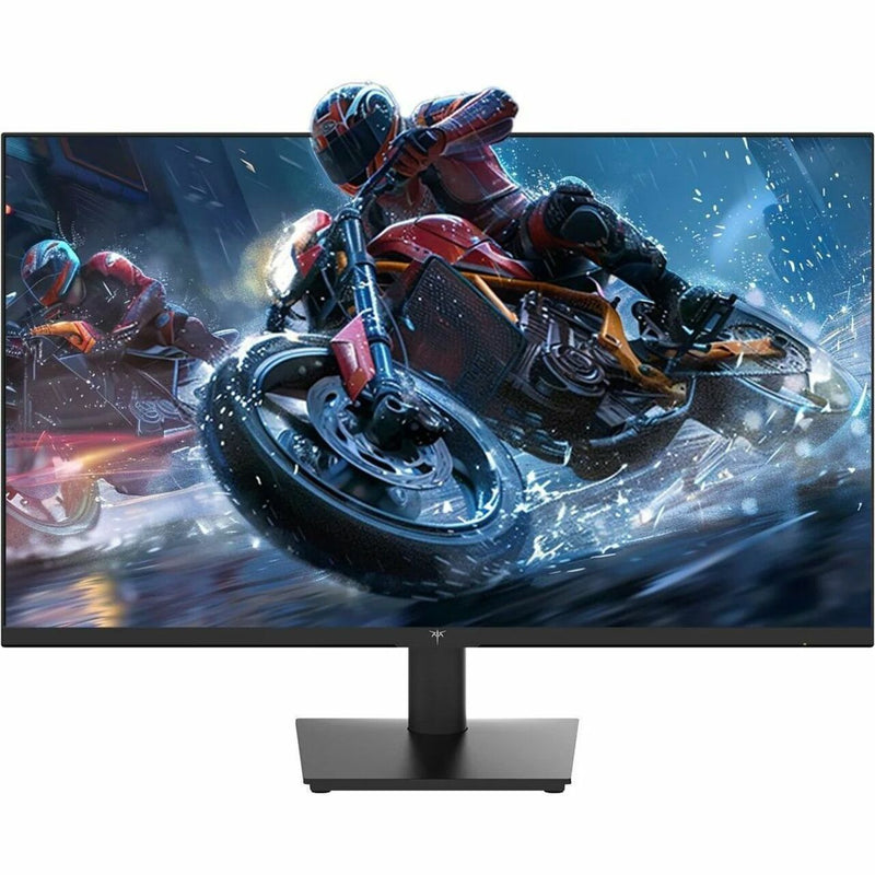 KTC gaming monitor displaying dynamic motorcycle racing scene with vibrant colors and motion effects