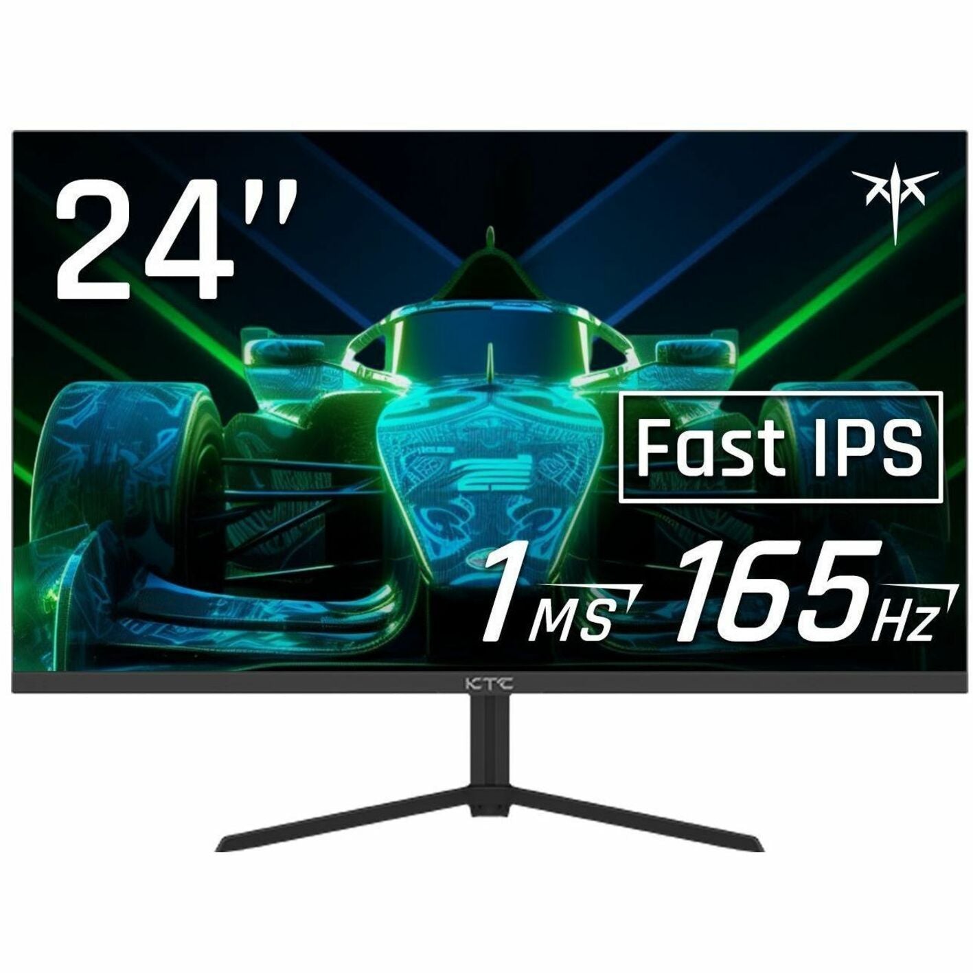 KTC H24T09P Gaming LED Monitor 24 Full HD Fast IPS, 165Hz, 1ms GTG, HDR10, FreeSync Premium, G-Sync Compatible, 125% sRGB, HDMI/DP, Eye-Care, Adjustable - Black - H24T09P (1 Year Warranty)