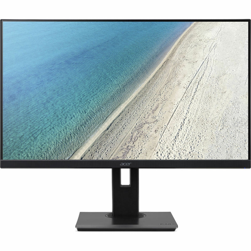 Acer B247Y monitor with adjustable stand showing ergonomic positioning capabilities