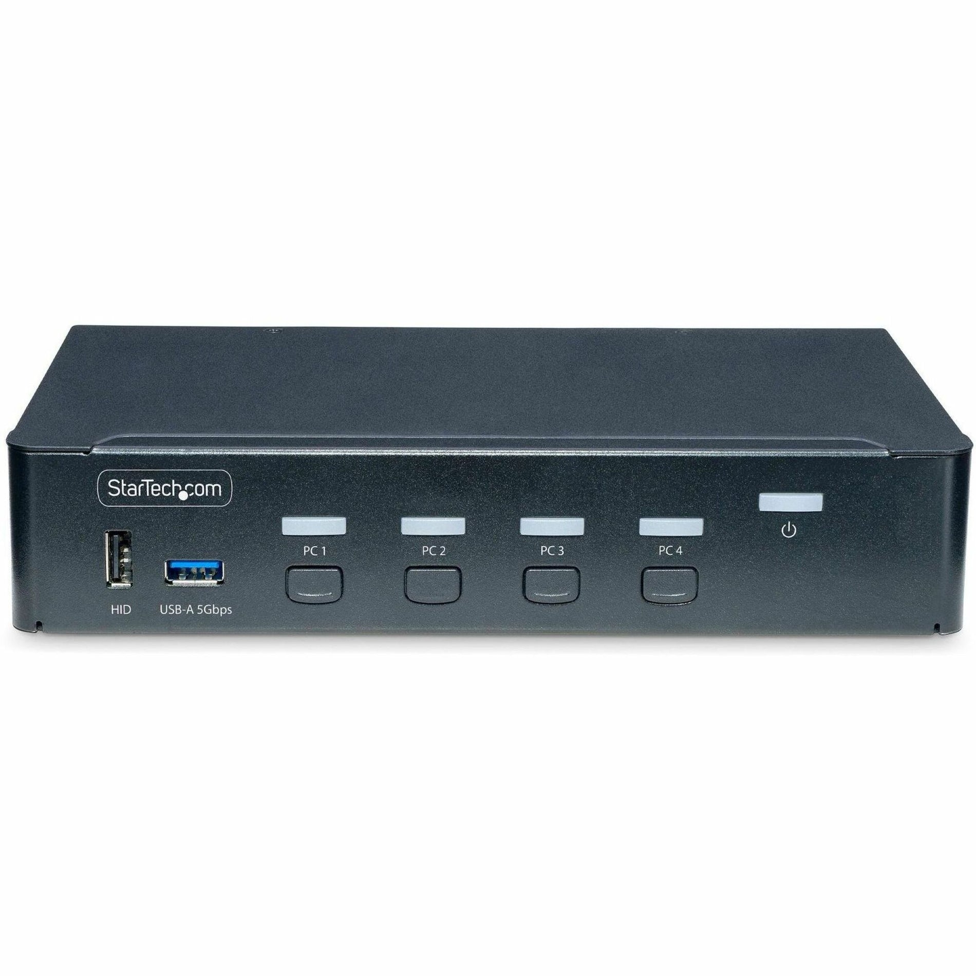 Angled front view of KVM switch showing ergonomic design and controls-alternate-image3