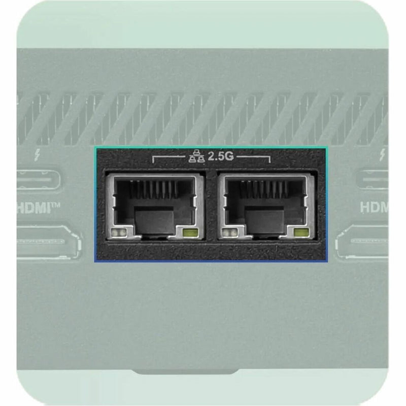 Detail of 2.5G Ethernet ports on MSI Cubi NUC