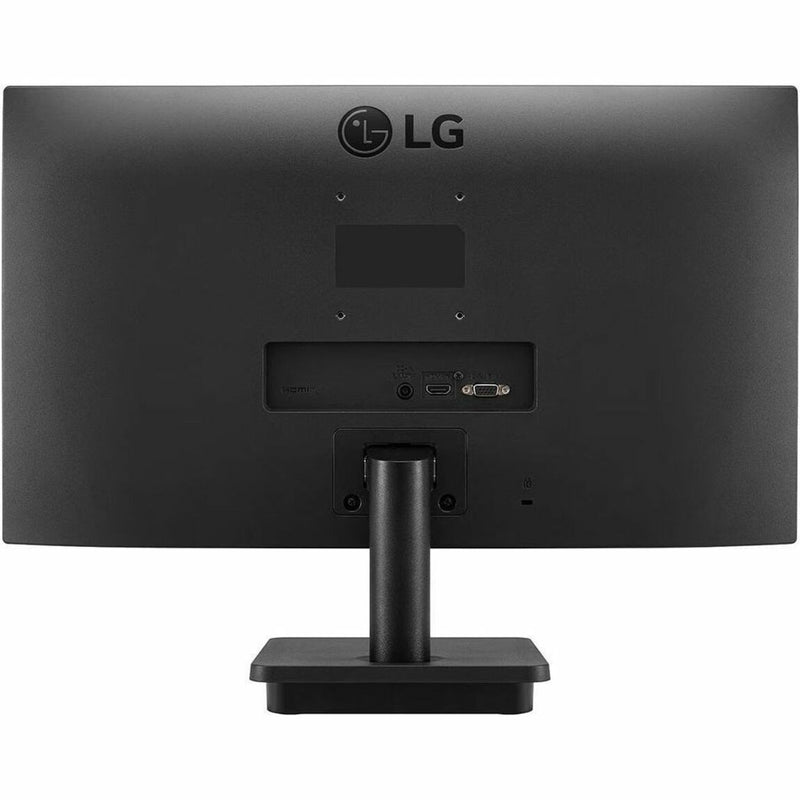 Rear view of LG monitor showing ports and VESA mount