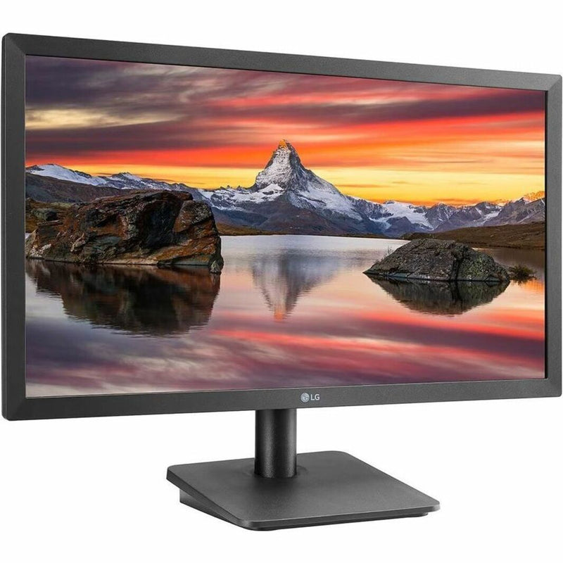 Angled view of LG monitor showing display quality