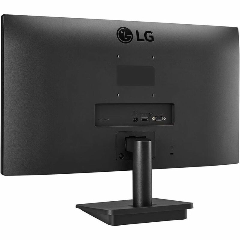 Rear view of LG monitor showing clean design and port layout