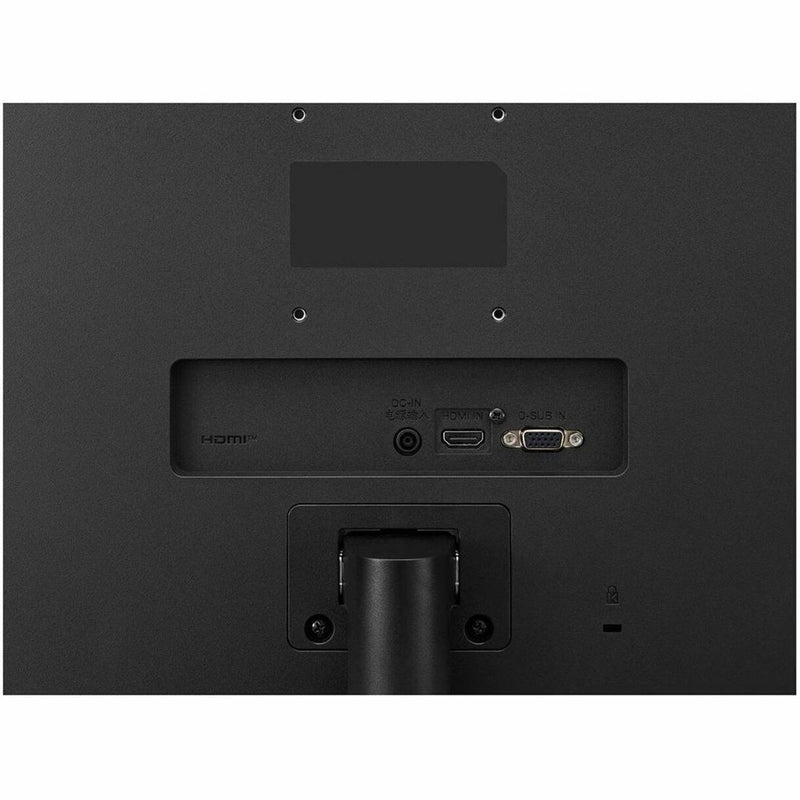 Close-up of LG monitor ports and connections