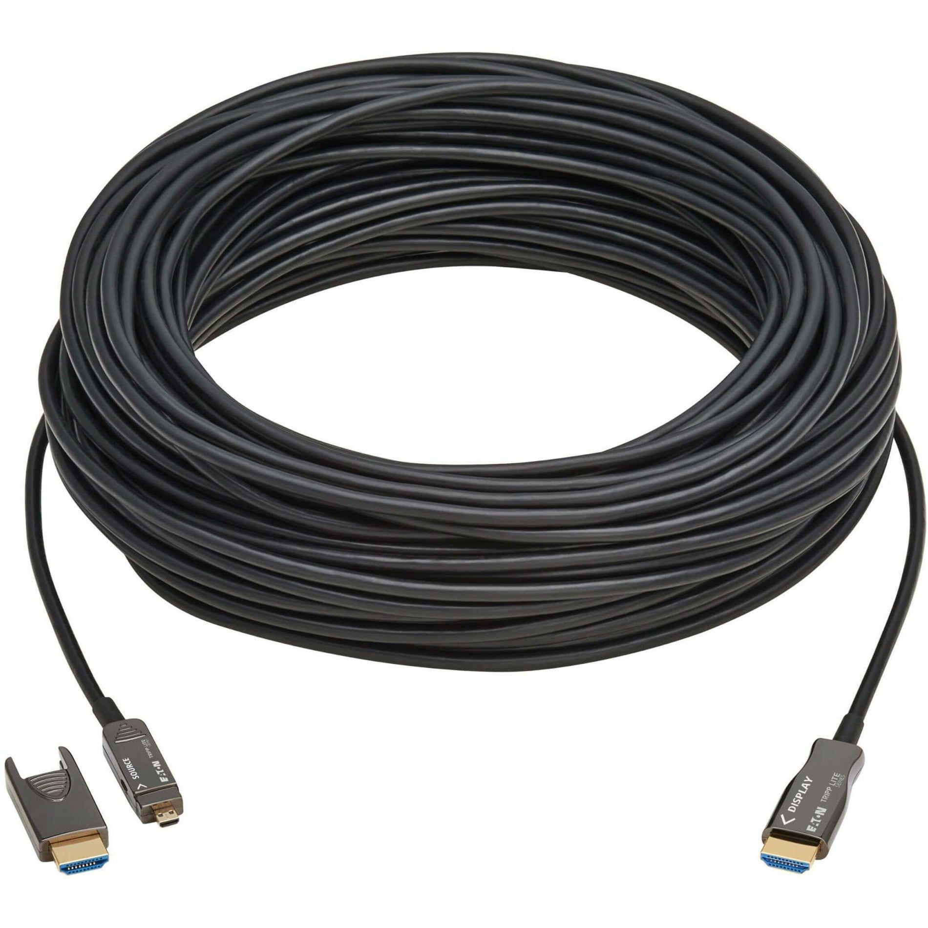 Complete view of HDMI fiber optic cable with connectors-alternate-image10