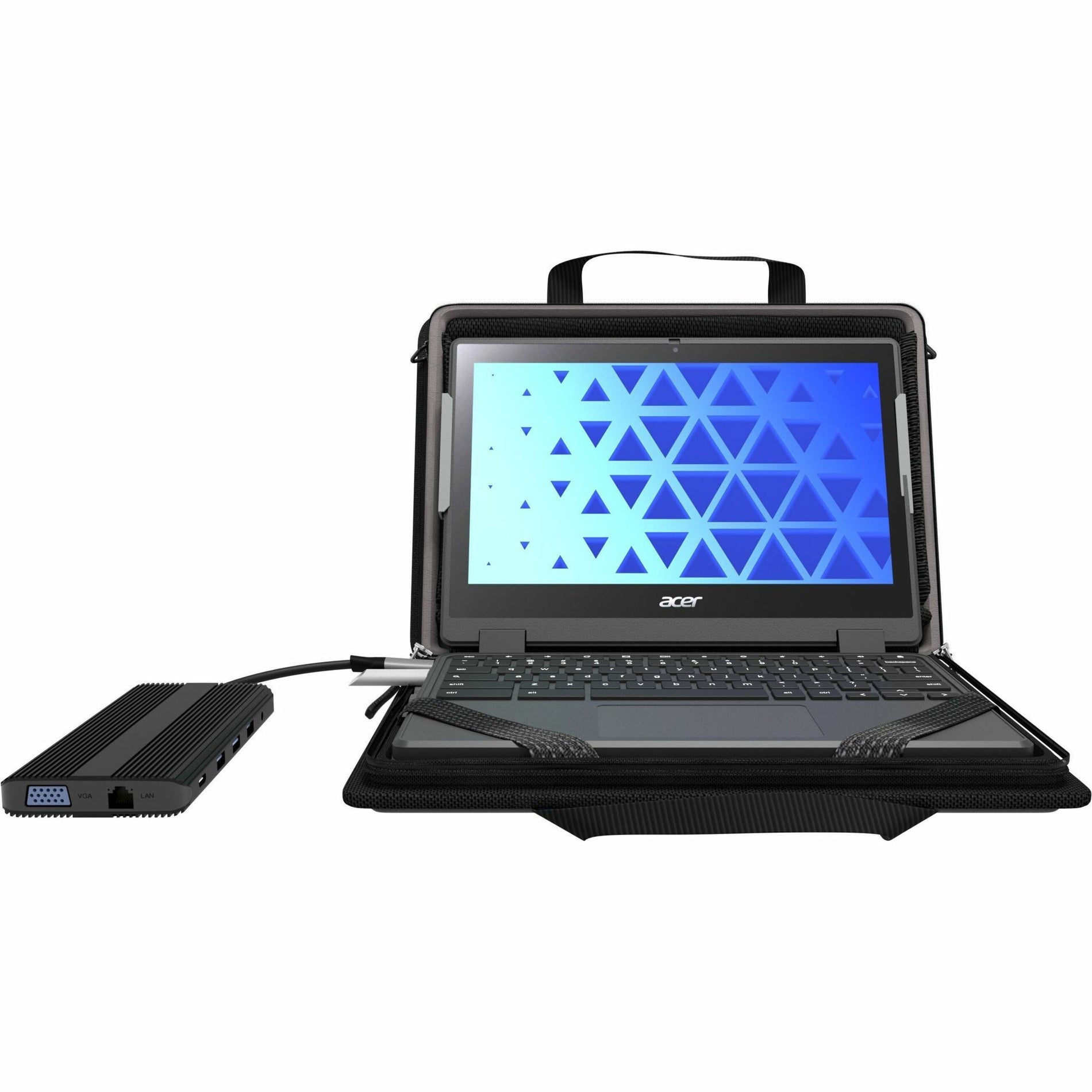 Explorer case shown with educational device setup including external connectivity options-alternate-image8